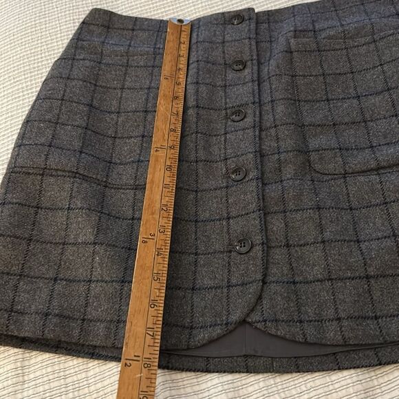 Madewell wool skirt with window pain print fully lined size 10 - Picture 7 of 8